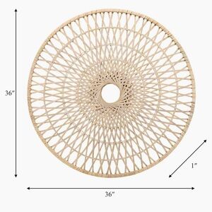 36" Round Wicker Wall Decor - Sagebrook Home